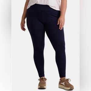 Terra & Sky 4X (28W-30W) Dark Navy High Waist Ankle Length Leggings